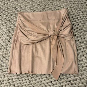 L love dusty pink suede wrap skirt - M - NWT